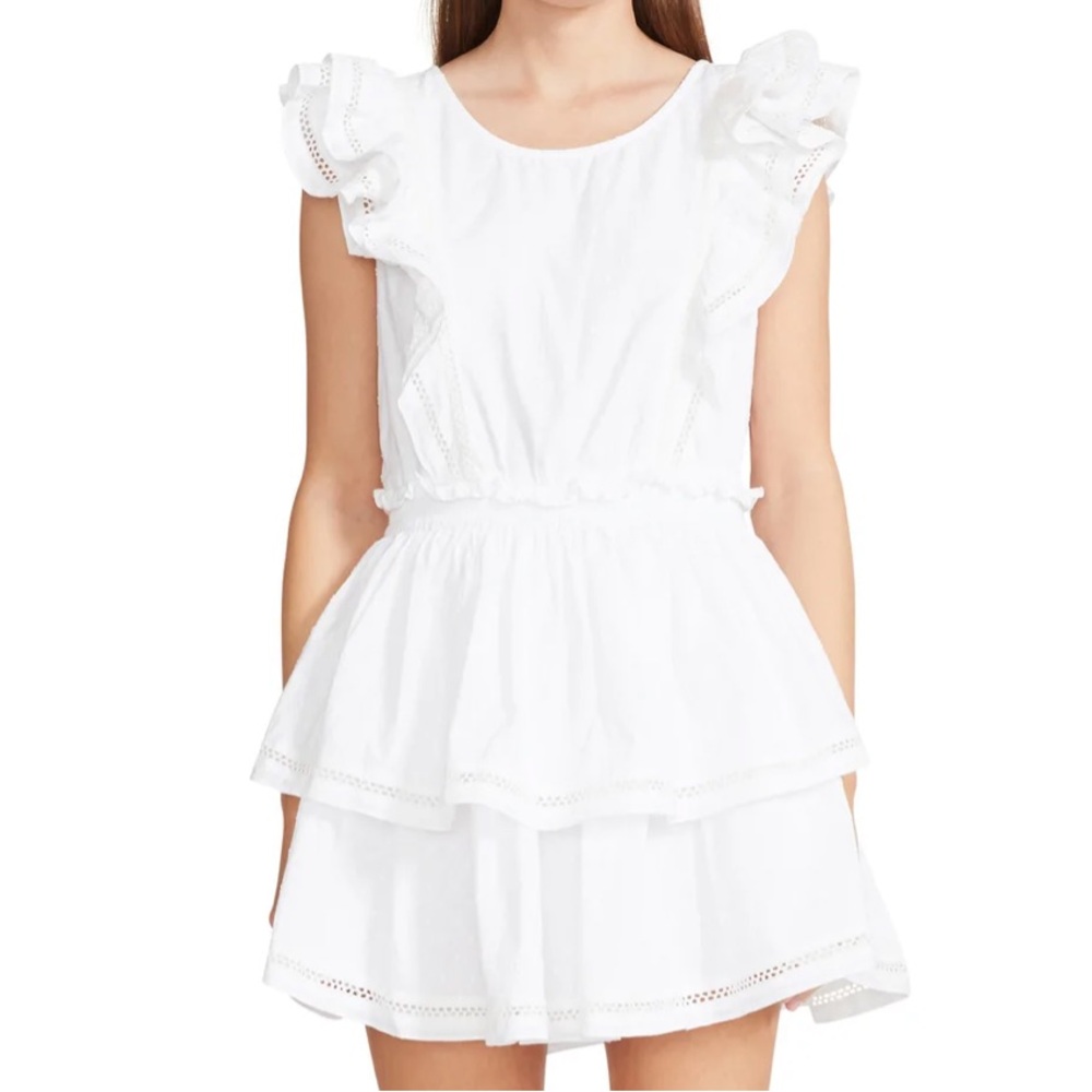 BB Dakota White Ruffle Dress